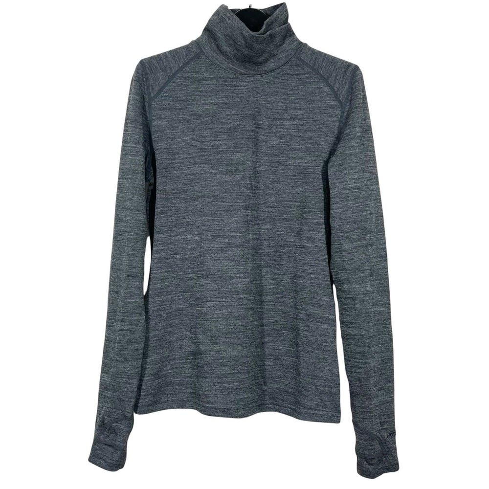 Terramar Woolskins 2.0 Base Layer Turtleneck Womens S Gray Merino Wool Blend